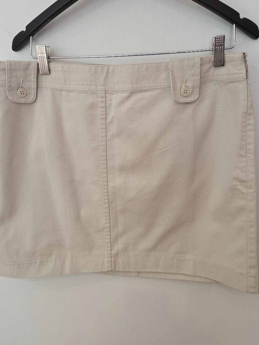 J.Crew Khaki Cotton Mini Skirt NWT Size 14 | Hidden Zip Preppy
